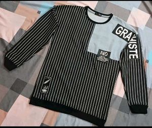 Men's Striped Graphic Long Sleeve T-Shirt
