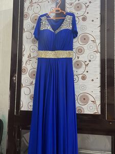 Royal Blue Embellished Ethnic Gown