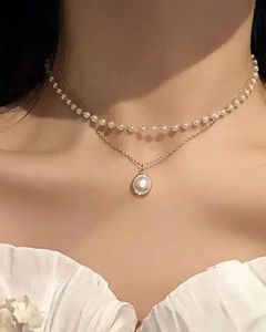 Elegant Double Layer Pearl Necklace