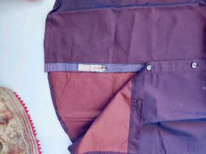 Men's Dark Jeans &amp; Burgundy Shirt Set