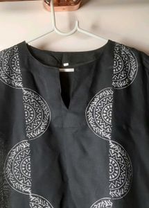 Black block Printed Kurti