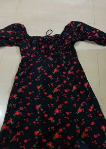 Chic Floral Print Midi Dress