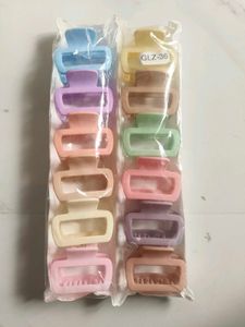 Pastel Matte Claw Clip Set(Pack of 12)