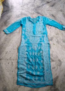 Elegant Blue Chikankari Kurta