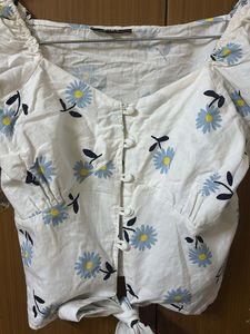 Floral Tie-Front Top