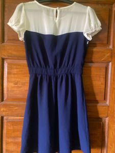 Chic Blue &amp; White Striped Dress