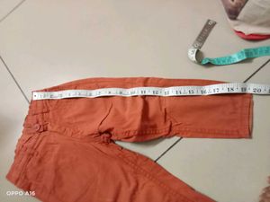 Orange Casual Pants for Kids