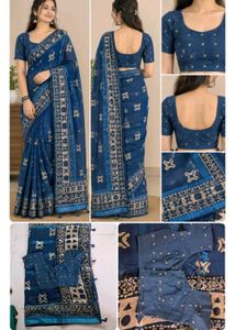 Sarees with matching  stitched blouses