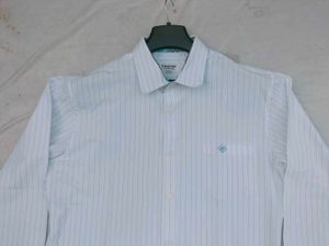 Men’s Premium White Pinstripe Full Sleeve Shirt