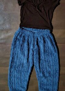 Navy blue fleece pant
