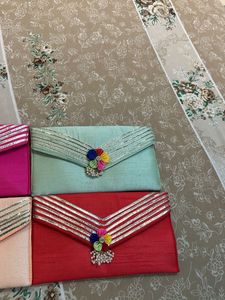 COMBO OF 4- Embroidered Clutch Purses