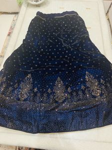 Elegant new Blue Velvet lehnga