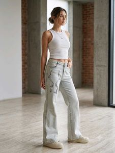 vintage off white bootcut women's jeans