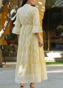 Yellow Tiered Maxi Dress