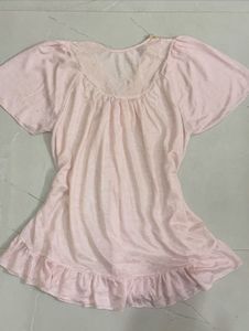 Vintage cottage core Pink Lace Nightgown