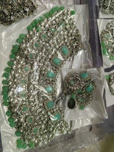 Exquisite Green Stone bridal Jewellery Set
