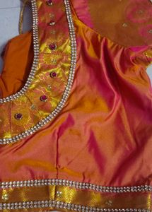 price drop Orange &amp; Pink design blouse