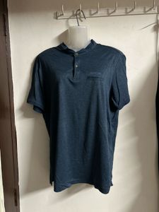 Men's Blue Henley T-Shirt