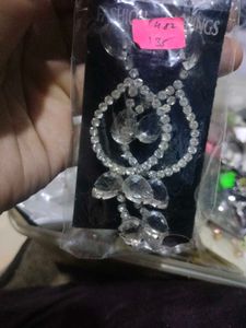 Sparkling Crystal Dangle Earrings set of 3