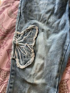 Cute Butterfly Patch Jeans