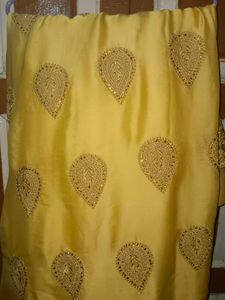 Elegant Yellow Saree + blouse
