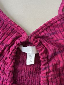 Ribbed Tie-Front Crop Top