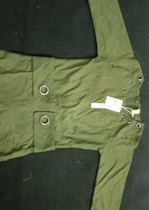 Olive Green Eyelet Detail Dress