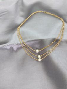 Stylish 3 Layer Chain With Pearl