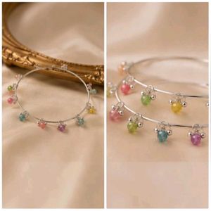 Charming Beaded Bangle Set of 8