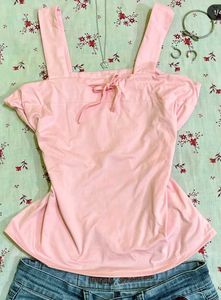 Pink Tie-Up Tank Top