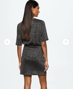 Sparkly Ruched Mini Dress