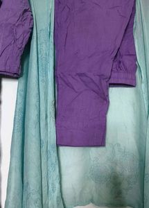 Purple Kurta Set with Dupatta