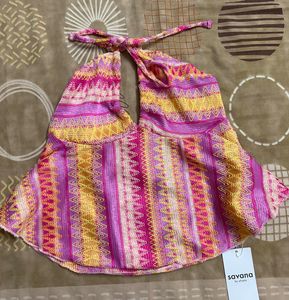 Vibrant pink Halter neck Top