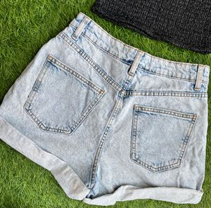 Light Wash Denim Shorts
