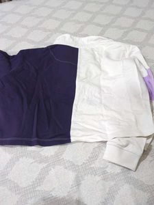 Colorblock Cropped Polo Shirt