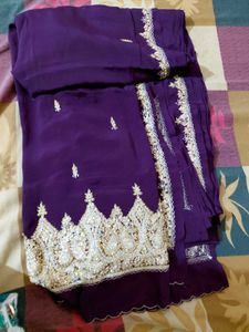 💜heavy saree for bride with zari and dabhka