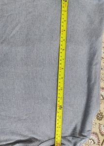 grey Ribbed Mock Neck Top