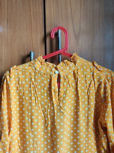 mustard Polka Dot Dress