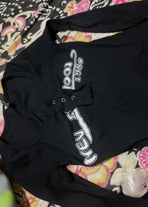 NEW ME Black Ribbed Crop Top
