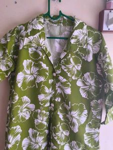 Green Floral Print Shirt