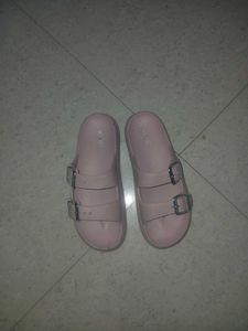 Pink Double Buckle Slides