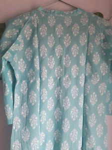 SKY BLUE Office And Regular Wear Kurta