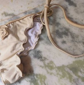 Chic Bikini Bottom with Floral Accent