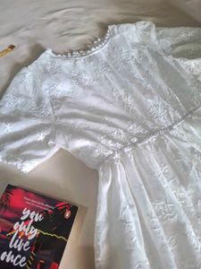 Elegant White Lace Midi Dress