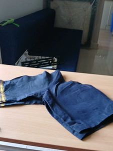 Navy Blue Readymade Saree Blouse