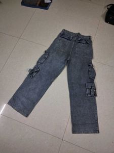 Stylish Grey Cargo Jeans