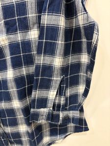 Classic Blue Plaid Flannel Shirt