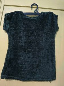Cozy Fuzzy Short Sleeve Top