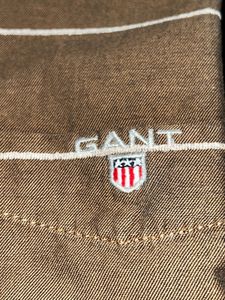 Gant Brown Striped Shirt | Manor Cord Fitted | Siz