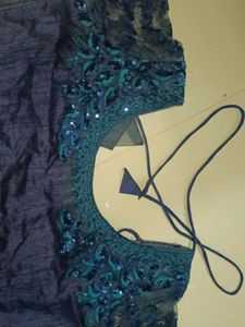 Stylish Blue Printed Saree